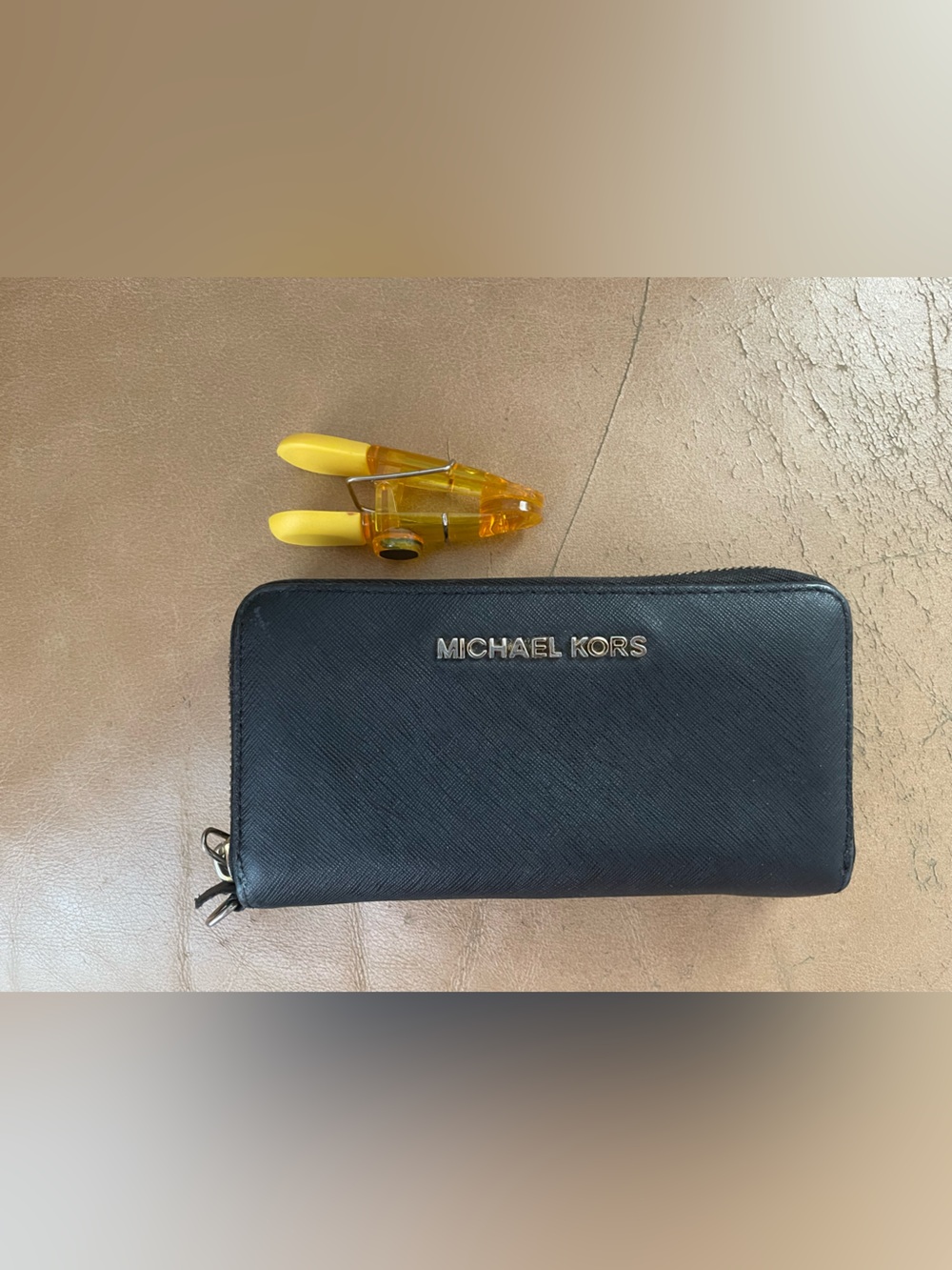 Michael Kors Black Wallet with Gold Logo